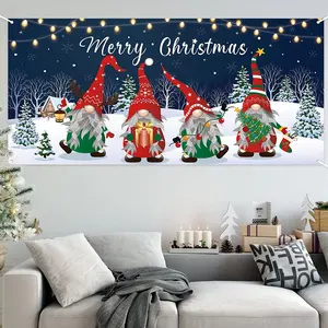 Toptan gnomes Noel süslemeleri banner ev kapı afiş süsler için yeni yıl Noel Noel