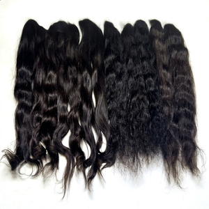 Extensions de cheveux naturels vierges indiens Remy ondulés bruts avec double trame cousue à la machine et attaches adhésives/tissées/à clipser 100g - Product Image 2