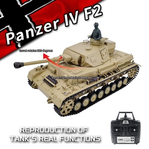 Char d'assaut allemand <span class=keywords><strong>Panzer</strong></span> IV F2 moyen, modèle militaire RC, avec rotation de tourelle à 360 degrés, modification sur mesure, jouet RC 2.4Ghz IR+BB, cadeau - Product Image 5
