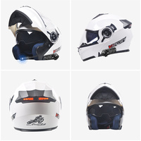 Casque de moto à visage ouvert à vente chaude du fournisseur pour casque Bluetooth, visières doubles rabattables, matériau ABS, directement de l'usine, neuf