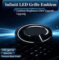 Emblème de calandre LED lumineux de remplacement pour Infiniti Q50 Q50L Q70L QX50 – Modification de la calandre avant de voiture