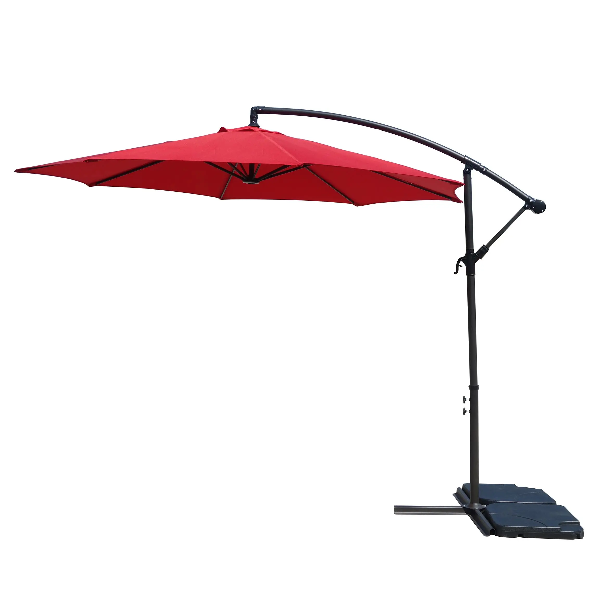 Ombrello a sbalzo moderno per mobili da esterno in hotel cortili parchi esterni uso esterno basi per ombrelloni