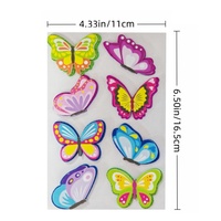 Autocollants en mousse EVA, papillons tridimensionnels, 2 motifs, nouveau modèle, paillettes pour la décoration de scrapbooking, décoration de la maison