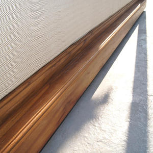 Pavillon de jardin moderne en bois massif durable avec coussins imperméables en teck, résistant au soleil et à la corrosion, lit de repos de piscine avec auvent - Product Image 4