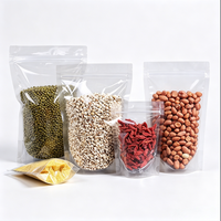 Clear Food Grade Stand up Pouch with Zipper High Transparency for Baby Food Beans Nuts Grains