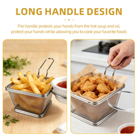 Accessoires de cuisine personnalisés en gros, mini panier de friteuse, panier de friteuse commercial pour restaurant