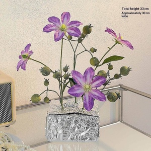 Hochwertige Dekorative Seiden-Kunstblumen Kreative Folien-Blumenarrangements Rose für Wohnzimmer Esstisch Ladenatmosphäre - Product Image 5