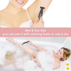 Juego de Afeitadora eléctrica portátil 4 en 1 para mujer, húmeda afeitadora de cejas/seca y recortadora de Bikini, esencial de viaje, afeitadora cambiable, depiladora - Product Image 4