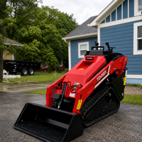 Chargeuse compacte sur chenilles Tovisen V1000 Mini avec moteur Kubota, chargeuse utilitaire compacte pour multiples accessoires