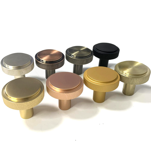 Knurled Round Knob Handles Set Knurling Handle Pull Cabinet Handle
