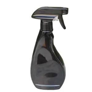 Garrafas de spray resistente químico pretos, plástico de animal de estimação vazio 500ml