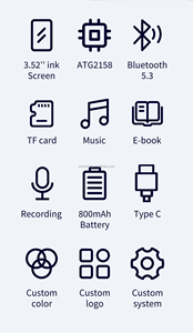 E-ink Screen Kosher Reader 3.52'' Touch Screen HIFI FM Radio Quran Carta Kindle <strong>Mini</strong> Read Book Sunday Bible Speaker for Church - Product Image 3