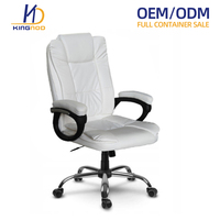 Chaise de bureau contemporaine, confortable et ergonomique, en cuir, avec support lombaire, pour le bureau à domicile