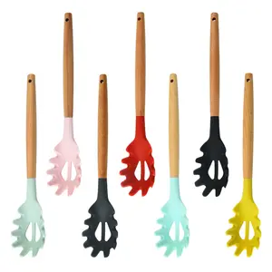 Silicone Noodle Scoop Spaghetti Grab Spoon Pasta Fork Noodle Serving Strainer Kitchen Claw Spoon