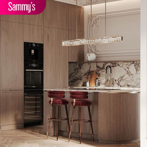 Custom Luxury Laminate Modern Wall Cabinet Kitchen AK186 China Diy New Model Customers High Gloss Factory Modular Kitchen - Product Image 2