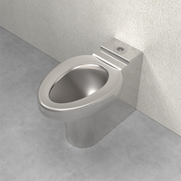Cuvette de toilette à pisse monobloc en acier inoxydable de style américain pour la prison publique