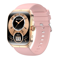 Smartwatch HK80 con Schermo AMOLED HD da 1,95 Pollici, IP68, in Silicone, Sveglia, Chiamate BT, Monitoraggio Pressione Sanguigna, Ossigeno nel Sangue e Salute