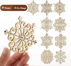 DIY kerajinan anak gambar grosir belum selesai pohon Natal dekorasi rumah potongan kayu - Product Image 3