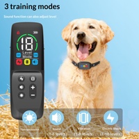 Neues Ferngesteuertes Hundetraining-Gerät Bellstopp-System Farbbildschirm Wiederaufladbares Elektronisches Halsband Anti-Bell 433MHz 10-70cm