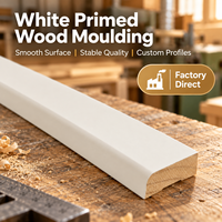 Moulure de plinthe en bois apprêté à profil arrondi pour finition de plinthes et de murs intérieurs