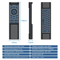 M3 MX3 2.4G Mini Keyboard Nirkabel Air Fly Mouse Backlit Bahasa Inggris Rusia Spanyol Prancis Remote Control untuk Smart TV Android Box