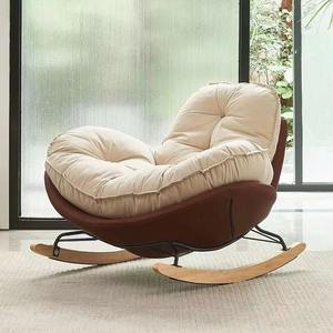 كراسي عصرية فاخرة لغرفة المعيشة، كرسي هزاز قابل للإمالة، أريكة استرخاء فردية، كرسي معدني مريح للبالغين، أثاث غرفة النوم - Product Image 3
