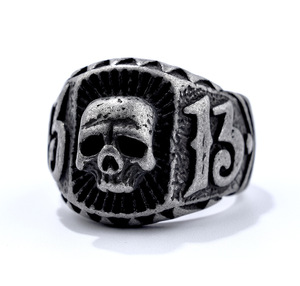 Anillo Pirata Campeón de Acero Inoxidable con Diseño Geométrico Circular, Anillo <span class=keywords><strong>para</strong></span> Hombre, Venta Directa de Fábrica, Colección de Recuerdos <span class=keywords><strong>para</strong></span> Fans - Product Image 4