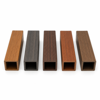 Tube carré WPC co-extrudé 50x50mm, composite bois-plastique résistant à l'humidité, écologique, rail de clôture emboîtable, clôture de jardin
