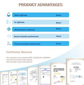 Pdp Fabriek Verkoop Postmoderne Stijl Aluminium Franse Dubbele Blad Openslaande Deur Met Glasvezel Scherm Voor Binnenkomst - Product Image 5