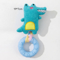 Juguete Masticable Circular de Peluche Duradero con Estampado de Animales de Dibujos Animados para Perros, Interactivo, para Limpiar los Dientes Molares y Aliviar el Aburrimiento, para Jugar Solo