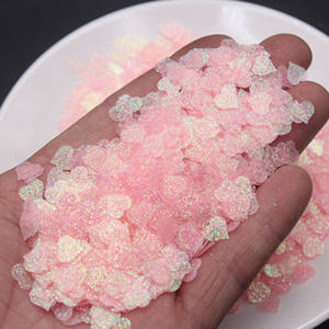 500g/Lotto Paillettes a Forma di Cuore in PVC Glitterato da 8mm, Accessori per Decorazioni Fai-da-Te, Sacchetti, Coriandoli, Modello GA24 - Product Image 4