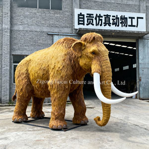 Modello Animatronico Gigante di Mammut Peloso dell'Era Glaciale a Grandezza Naturale in Acciaio per Parchi Avventura e Zoo Interni/Esterni - Product Image 3