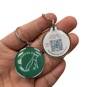 Llavero Inteligente de Silicona con Código <span class=keywords><strong>QR</strong></span> Personalizado, RFID/NFC de 13.56MHz, Resistente al Agua, <span class=keywords><strong>para</strong></span> Identificación de Mascotas, Antipérdida y Rastreo - Product Image 3