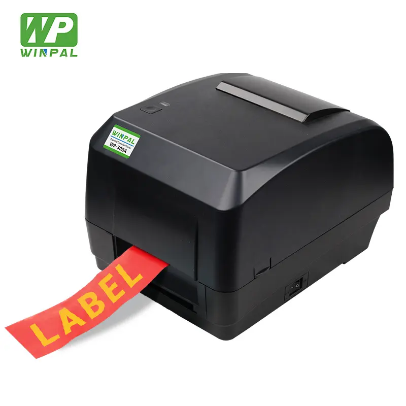 Winpal WP300A 4 Inch 110mm Thermal Label Printer 4x6 Jewel Tag Sticker Label Printer Thermal and Thermal Transer 2 in 1