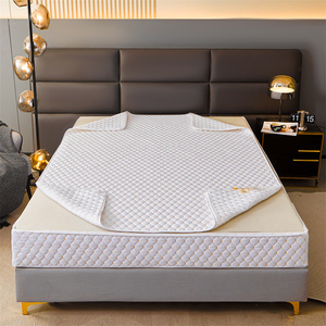 Protège-<span class=keywords><strong>matelas</strong></span> matelassé personnalisable avec fermeture éclair, doux et respirant, drap-<span class=keywords><strong>housse</strong></span> pour la maison et l'hôtel - Product Image 1