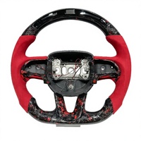 Rotes Geschmiedetes Carbon-Faser-Wildleder-Lenkrad mit LED-Beleuchtung Passend für Dodge Challenger Charger RT Durango SRT