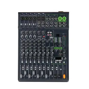 Equipamento de mixagem de som Blueteeth de 12 canais, equipamento de estúdio de mixagem de DJ com efeito de áudio