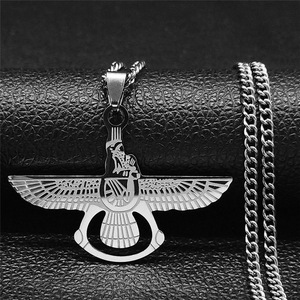 Collier Hip Hop Zoroastrianisme 2026 en Acier Inoxydable 316 Plaqué Or 18K PVD, Bijoux de Mode Raffinés pour Hommes et Femmes - Product Image 2