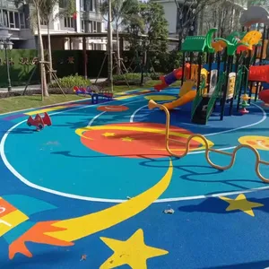 EPDM Rubber Surfacing For Swimming Pool Surface Kids Playground Park Cost-effective Easy Clean EPDM Rubber Flooring