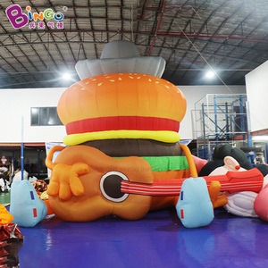 Burger gonflable géant personnalisé pour la publicité, modèle <span class=keywords><strong>de</strong></span> hamburger gonflable publicitaire, saucisse gonflable pour la publicité - Product Image 3
