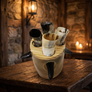 Cuerno Vikingo para Beber Hecho a Mano con Material Orgánico de Cuerno de Buey y Búfalo, Pulido y con Logotipo Personalizado a Precios Accesibles - Product Image 1