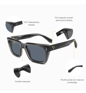 Gafas de sol con lentes UV400 clásicas de moda 2025, gafas de sol Retro personalizadas de alta calidad, gafas de sol con montura cuadrada de acetato a la moda - Product Image 4