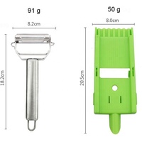 Éplucheur multi-pommes de terre en acier inoxydable, double lame, 2 en 1, éplucheur multifonctionnel et ensemble julienne avec plaque à râper