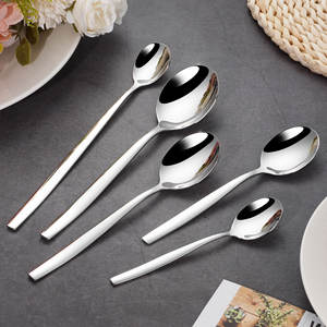 공장 맞춤형 식용 디저트 차 아이스 스푼 스테인레스 스틸 에스프레소 스푼 세트 로고 - Product Image 1