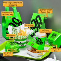 Cajas de Papel para Hot Dogs y Hamburguesas Personalizadas de Grado Alimenticio, Impresión de Cajas de Cartón para Empacar Pollo Frito, Comida Rápida para Llevar