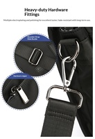 Sac à bandoulière Oxford personnalisé avec logo, fermeture éclair, pour ordinateur portable 14 pouces, étanche et portable, style professionnel et tendance