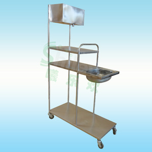 Carrito de Lavado de Cabello Joyful Abundance SLV-E4018, Carro Móvil de Acero Inoxidable para Uso Hospitalario - Product Image 1