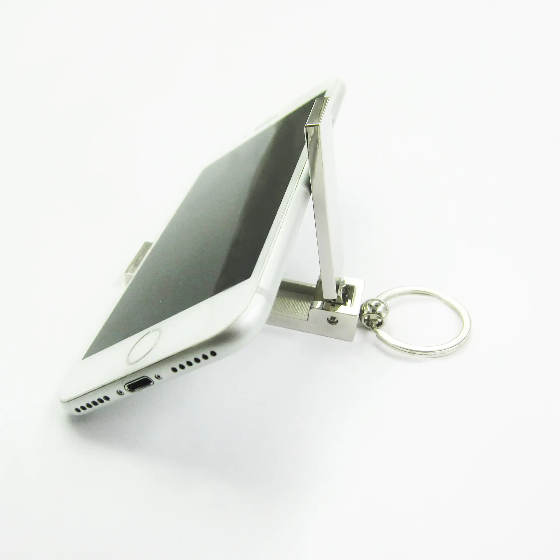 Wholesale Custom Logo Metal Alloy Multi-function Keychain Mobile Key Chain Bag Pendant Keyring Promotional Gift