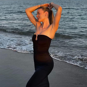 <strong>Sexy</strong> Strapless Long <strong>Bodycon</strong> <strong>Dress</strong> Woman 2026 <strong>Summer</strong> Maxi <strong>Dress</strong> Sleeveless Backless Party Night Club <strong>Dress</strong> - Product Image 3
