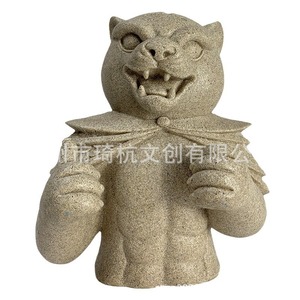 Busto de Tigre en Resina Sintética Hecho a Mano, Decoración para Entrada o Escritorio, Estilo Retro - Product Image 5